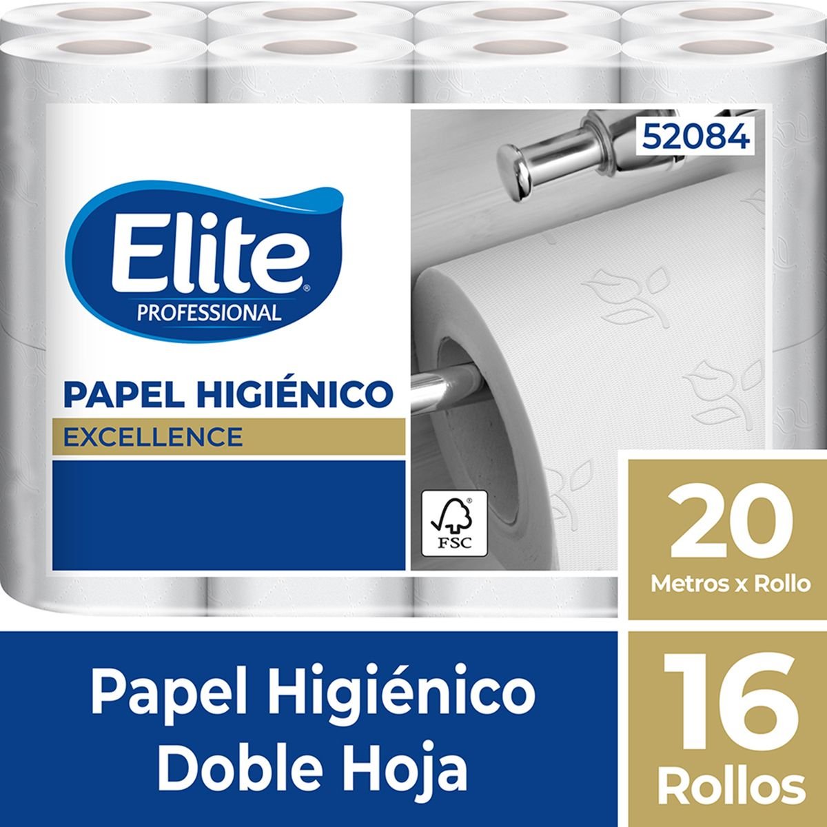 Papel Higiénico Elite 20 Mts X 16 Rollos.